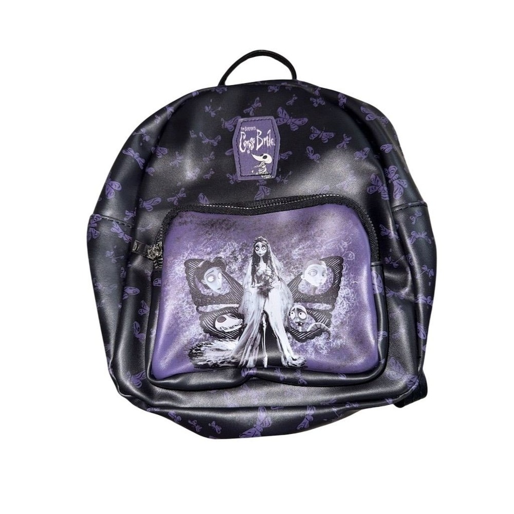 NEW Tim Burton CORPSE BRIDE Mini Backpack PURPLE‎ Bag SCRAPS Victor EMILY Purse